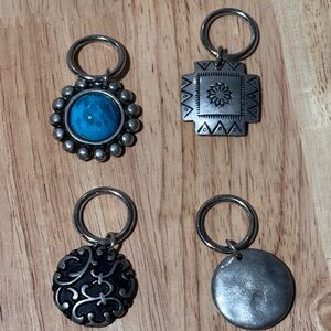 Lot of 4 Decorative Magnetic Key Holders Western/ Turquoise Fridge or Lockers